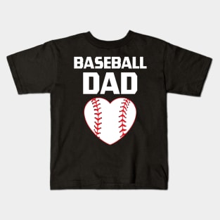 Baseball Dad, Baseball Player, Baseball Lover, Baseball Heart Kids T-Shirt